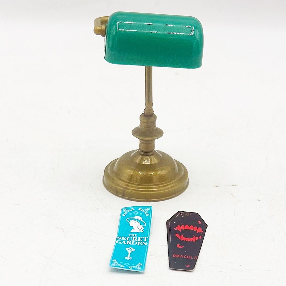 Zuru Mini Brands Miniature Green Bankers Desk Lamp Secret Garden Dracula Books